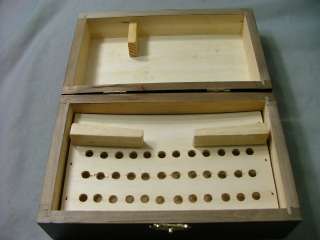 Set Vintage Metal Letter Stamping Kit in Wooden Case NR  