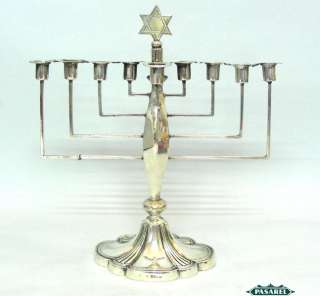 Sterling Silver Hanukkah Menorah England 1928 Judaica  