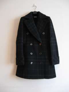 BURBERRY LONDON JAPAN NOVA CHECK DOUBLE BREASTED COAT Size 36  