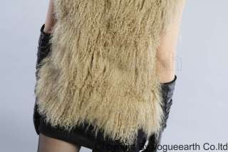 630 real Mongolia lamb fur 5 color vest/coat/jacket  