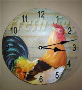 Wall Rooster Clock 11 Diameter NIB Kitchen Clock #2 Free USA 