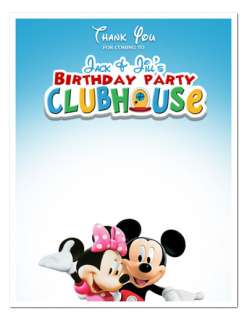 MICKEY MINNIE MOUSE Birthday THANK YOU NOTES  