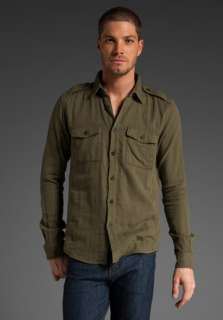 COLLECTIVE Military Shirt in Moss  