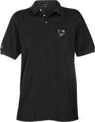 San Jose Sharks Black Classic Pique Stainguard Polo Shirt 