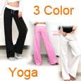 Lady Yoga Exercise Sport Drawstring Pants Cotton Lie Fallow Stylish 