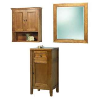 Foremost Exhibit 28 in. Mirror and Wall Cabinet and Floor Cabinet in 