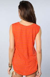 Alternative Apparel The Salsette Muscle Pocket Tank in Poppy South Sea 