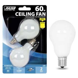 Feit Electric 60 Watt Ceiling Fan Incandescent Light Bulbs (2 Pack 
