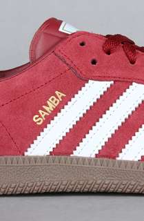 adidas The Samba Suede Sneaker in Cardinal Clear Grey Matte Gold 