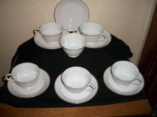 ANTIQUE FINE CHINA OF JAPAN CUP & SAUCER SET OF 6 CHINA  