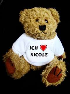 Teddy Bear mit Ich liebe Nicole t shirt