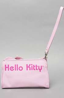 Accessories Boutique The Hello Kitty Dot Bow Patent Wristlet in Pink 
