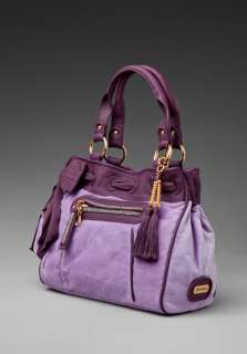 JUICY COUTURE Tassel Velour Daydreamer Bag in Damson at Revolve 