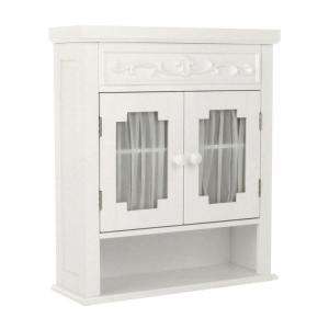 Elegant Home Drapery 21 in. Wall Cabinet in White HD17015 at The Home 