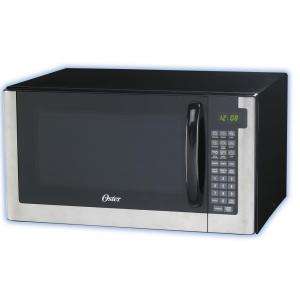 Oster 1.4 cu. ft. Countertop Microwave in Stainless Steel and Black 