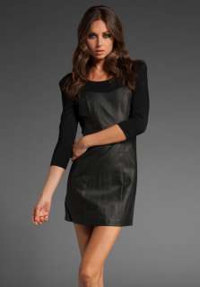 MM COUTURE BY MISS ME Faux Leather Dress in Black  