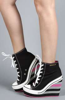 Sole Boutique The Lulu Sneaker in Black Canvas  Karmaloop 