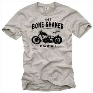 Biker T Shirt für Herren BOBBER XS 650 Motorrad grau Größe S XXXL 
