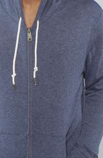 Obey The Creature Comforts Zip Up Hoody in Heather China Blue 