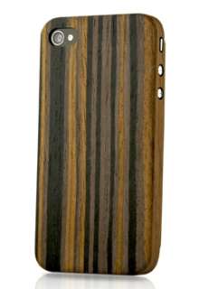 EVOUNI Echt Holz Schutzhülle Hülle Hard Case für iPhone 4 Ebenholz 