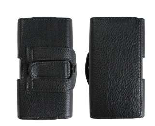 Black Leather Case Belt Clip Pouch Cover for Samsung Galaxy S II i9100 