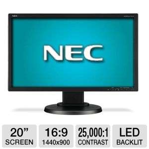 NEC E201W BK 20 Class Widescreen LED HD Monitor   1600 x 900, 169 