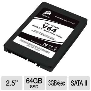 Corsair CSSD V64GB2/RF2 V64 Nova Solid State Drive   64GB, 2.5 SATA II 