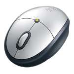 Logitech 931396 0403 Cordless Mini Optical Mouse (Silver) with 