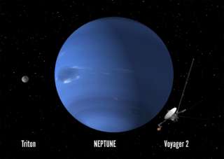 3D Postkarte Neptun, Planet, Ansichtskarte  