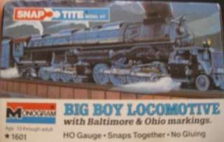 1984 MONOGRAM HO GAUGE BALTIMORE & OHIO BIG BOY LOCOMOTIVE MODEL KIT 
