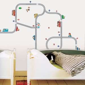 Car Track Removable Wall Sticker Wallpaper Art Decal Home Kids Room 