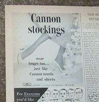 1955 Cannon Stockings Hosiery nylons legs VINTAGE AD  