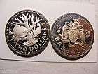BARBADOS 2 DOLLAR PROOF COIN WITH STAGHORN CORAL DEPICT