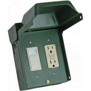   Digitally Timed 20 Amp GFCI Power Outlet T5010GRP 