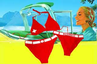 50er 60er Jahre Retro Bikini Bond Girl Schweiz Vintage  