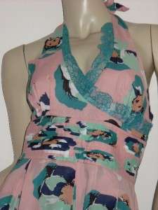 NWT Catherine Malandrino Pink Rose Trapeze Dress 6 $525  