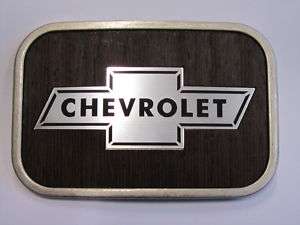 Chevrolet, Chevy   Gürtelschnalle / buckle   Holz, liz.  