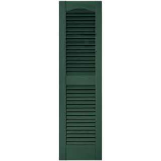 Builders Edge 12 In. X 43 In. Louvered Vinyl Exterior Shutters Pair 