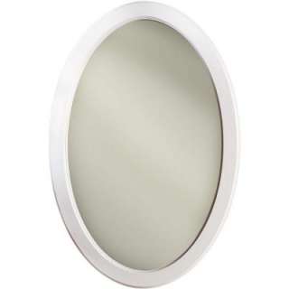 NuTone Dunhill 21 in. Oval Mirrored Medicine Cabinet in White 1370WHX 