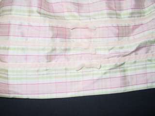 Girls HARTSTRINGS Pink Plaid Silk DRESS Easter short slv ~ 10  