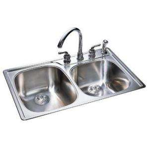   Combination Bowl 18 Gauge Stainless Steel Sink With Silk Finish