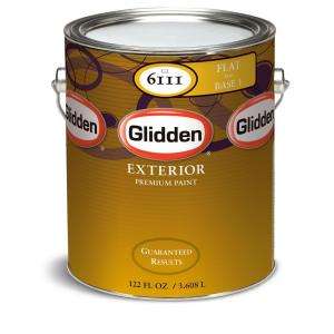 Glidden Premium 1 Gallon Flat Base 1 White Exterior Latex Paint GL6111 