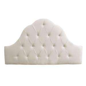 Home Decorators Collection Montpelier Button Tufted Velvet White Twin 
