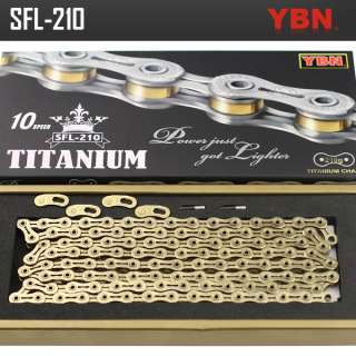 YBN Titanium Chain for Shimano Sram Campagnolo 10 SPEED  