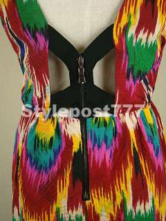 NWOT $367 Alice + Olivia Alameda Printed Pleat Dress XS S M  