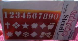 Numbers Apple Star Embossing Stencil Darice Cards Craft  