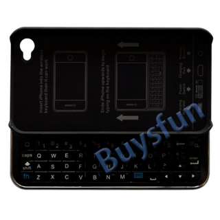 New BLACK Sliding Bluetooth Keyboard HARD CASE COVER FOR APPLE iPhone 