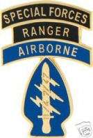 ARMY SPECIAL FORCES RANGER AIRBORNE MILITARY HAT PIN  