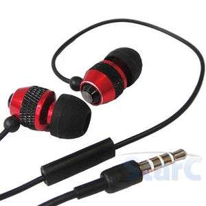 High Quality Bass Red/Black Metal In Ear Earphone for iPhone 3G 3GS 4G 
