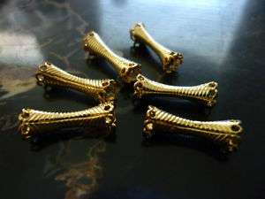 Vintage Brass Hour Glass Spacer Beads Connectors C18  